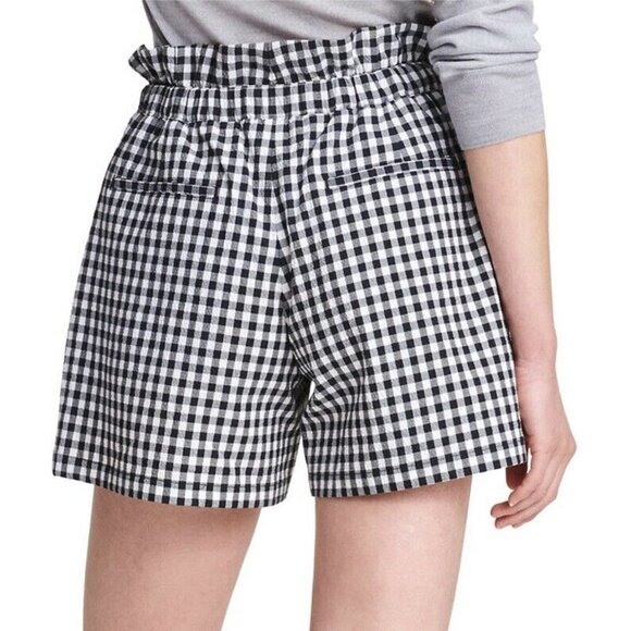 Rag & Bone Camille Gingham Shorts Size 4 Black And - Picture 4 of 7